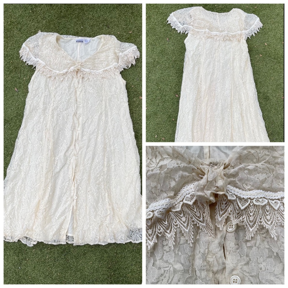 Vintage Ulterior Motives Maxi Floral Lace Dress.